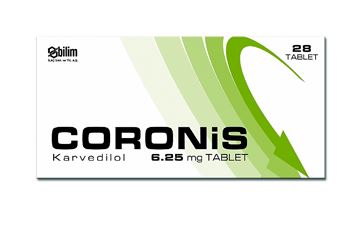 Coronis carvedilol 6 25mg of 28 tabs