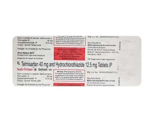 Safetelmi H (Telmisartan HCT) 40MG TAB