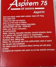 Aspirem 75 mg of 56 tabs