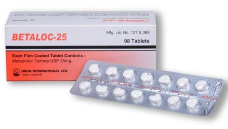 Betaloc 25 mg of 14 tabs